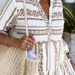 Margaret | Women's Oversized Floral Tiered Tunic Dress