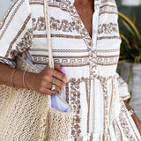 Margaret | Women's Oversized Floral Tiered Tunic Dress