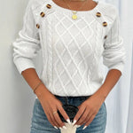 Cheryl | Women's Cable Knit Round Neck Jumper