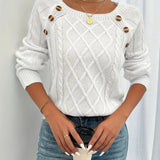 Cheryl | Women's Cable Knit Round Neck Jumper