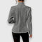 Andrea | Women's Long Sleeve Cable Knit Mock Neck Jumper - Grey