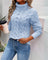 Ruby | Women's Long Sleeve Cable Knit Turtleneck Jumper - Blue