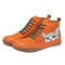 Patricia | Women's Leather Look Ankle Boots - Orange