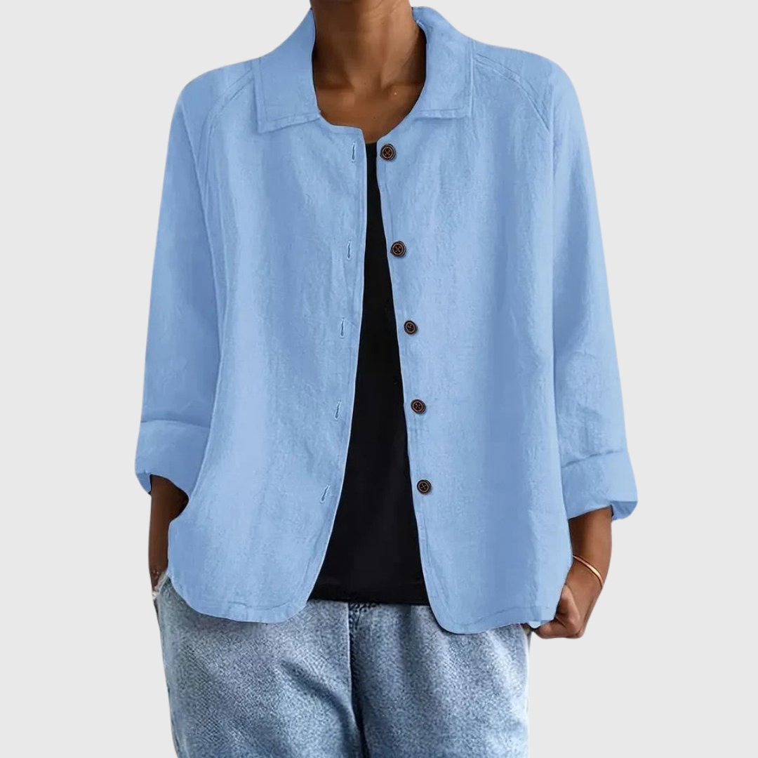 Anna | Women's Long Sleeve Oversized Button Front Coat