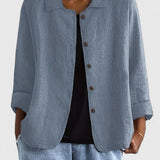 Anna | Women's Long Sleeve Oversized Button Front Coat