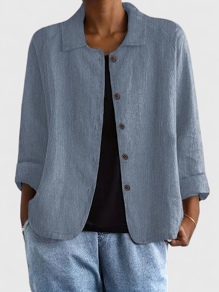 Anna | Women's Long Sleeve Oversized Button Front Coat