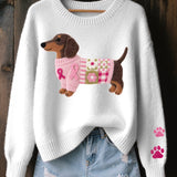 Bertha | Women's Oversized Relaxed Fit Patchwork Jumper - Pink