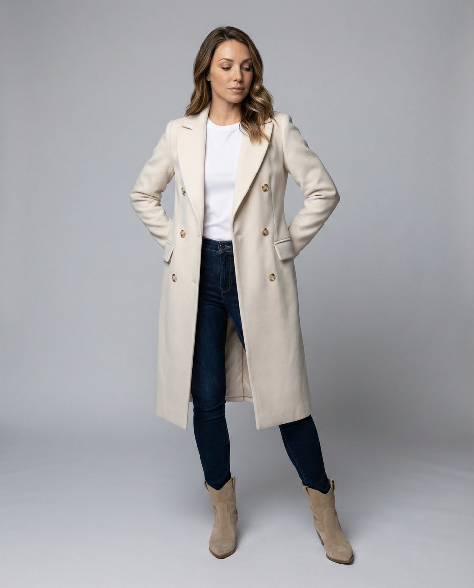 Agatha | Women's Double Breasted Longline Overcoat