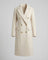 Agatha | Women's Double Breasted Longline Overcoat - Beige