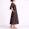 Althea | Women's Floral V Neck Midi Wedding Guest Dress - Multicolour