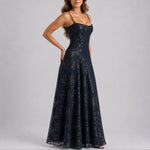 Adriana | Women's Corset Floral Maxi Wedding Guest Dress