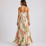 Colleen | Women's Floral Halter Wedding Guest Dress
