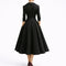 Dolores | Women's Midi Wedding Guest Dress - Black