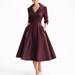 Dolores | Women's Midi Wedding Guest Dress - Red