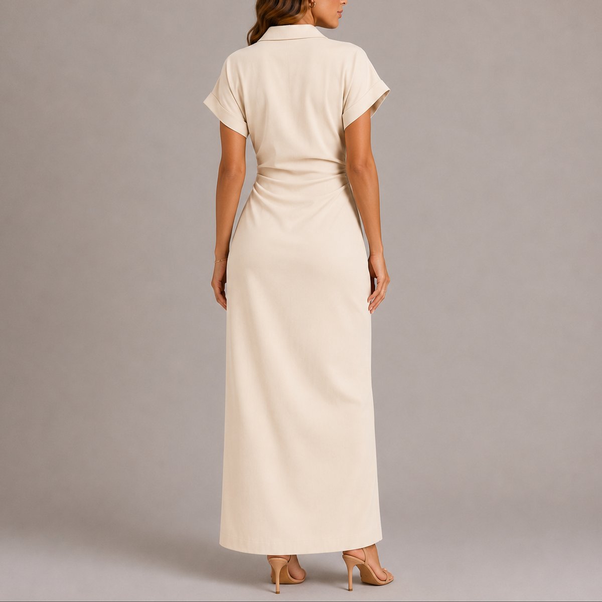 Bruna | Women's Ruched Maxi Wedding Guest Dress