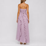 Betsy | Women's Pleated Halter Maxi Wedding Guest Dress