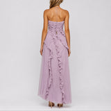 Betsy | Women's Pleated Halter Maxi Wedding Guest Dress
