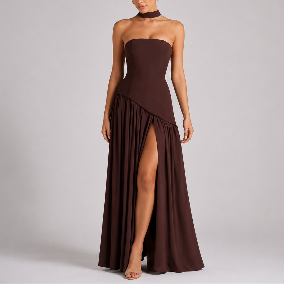 Catherine | Women's T Bar Maxi Wedding Guest Dress