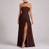 Catherine | Women's T Bar Maxi Wedding Guest Dress