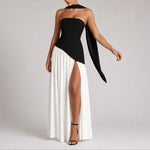 Catherine | Women's T Bar Maxi Wedding Guest Dress - White