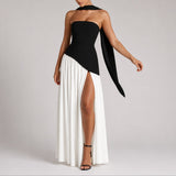 Catherine | Women's T Bar Maxi Wedding Guest Dress - White