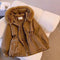Rhiannon | Women's Fleece Lined Hooded Faux Fur Coat - Brown