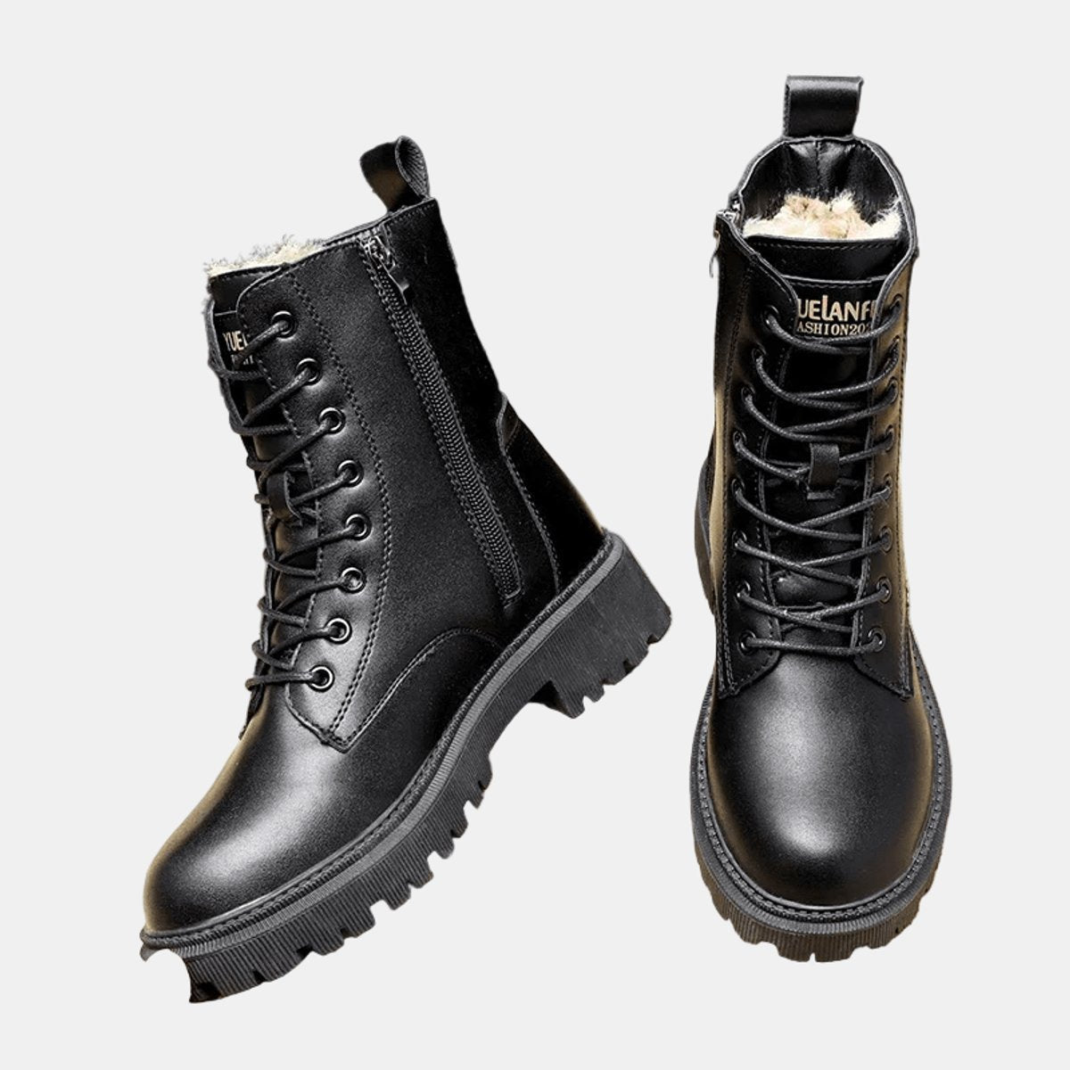 Cleo | Women's Fleece Lined Faux Leather Ankle Boots