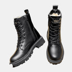 Cleo | Women's Fleece Lined Faux Leather Ankle Boots