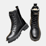 Cleo | Women's Fleece Lined Faux Leather Ankle Boots