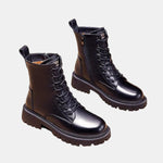 Cleo | Women's Fleece Lined Faux Leather Ankle Boots