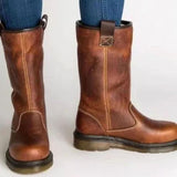 Harper | Women's Fleece Lined Leather Look Ankle Boots