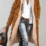 Romilly | Women's Fleece Lined Quilted Hooded Puffer Jacket - Brown