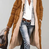 Romilly | Women's Fleece Lined Quilted Hooded Puffer Jacket - Brown