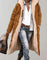 Romilly | Women's Fleece Lined Quilted Hooded Puffer Jacket - Brown