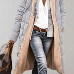Romilly | Women's Fleece Lined Quilted Hooded Puffer Jacket - Grey