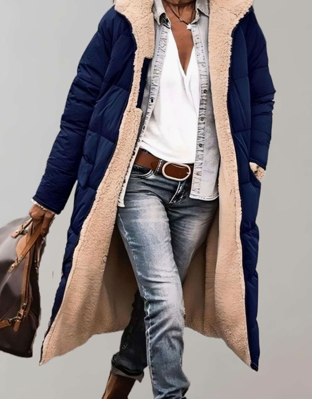 Romilly | Women's Fleece Lined Quilted Hooded Puffer Jacket