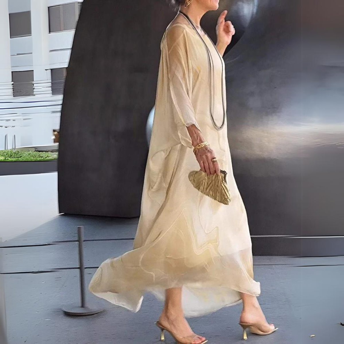 Anne | Women's Long Sleeve Oversized Maxi Dress