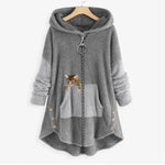 Amanda | Women's Hooded Coat - Grey