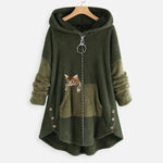 Amanda | Women's Hooded Coat - Green