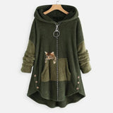 Amanda | Women's Hooded Coat - Green