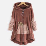 Amanda | Women's Hooded Coat - Burgundy