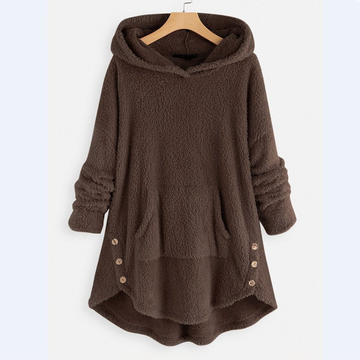 Amanda | Women's Hooded Coat - Brown