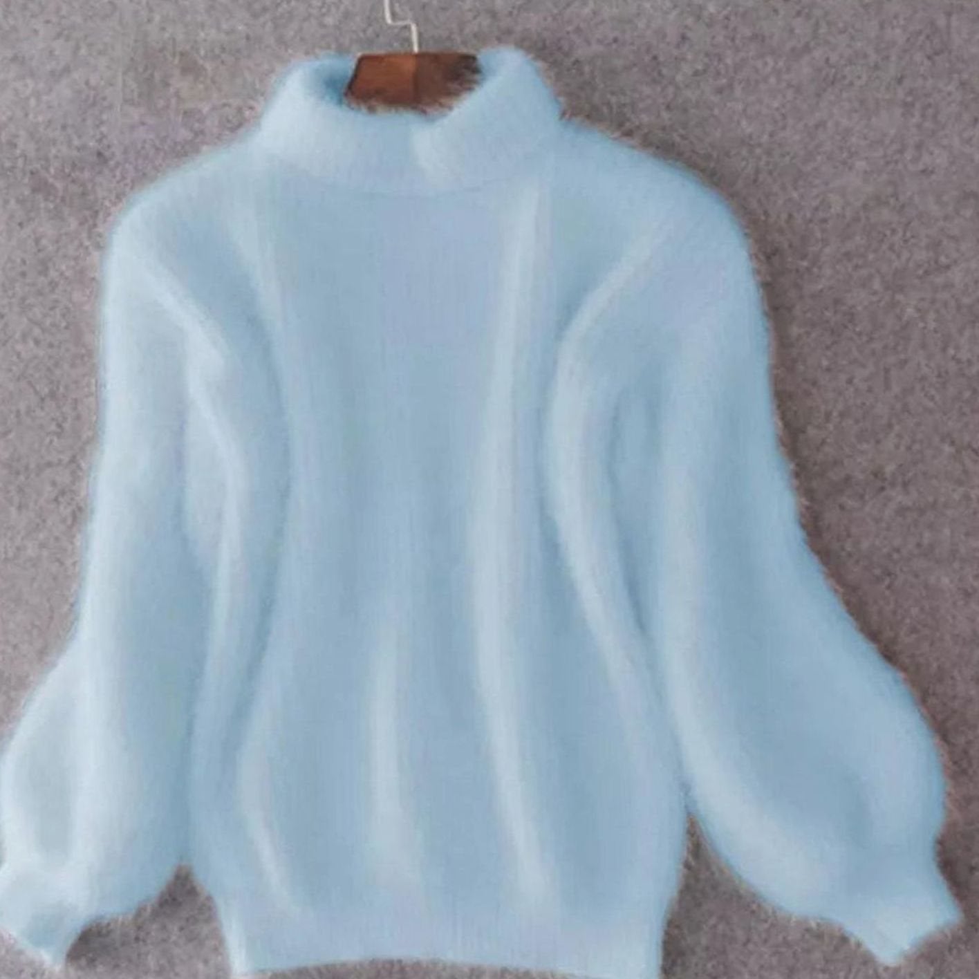 Matilde | Women's Oversized Relaxed Fit Turtleneck Jumper - Blue