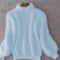 Matilde | Women's Oversized Relaxed Fit Turtleneck Jumper - Blue