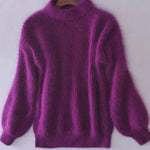 Matilde | Women's Oversized Relaxed Fit Turtleneck Jumper - Purple