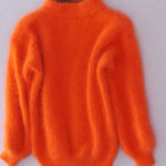 Matilde | Women's Oversized Relaxed Fit Turtleneck Jumper - Orange