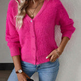 Chelsea | Women's Button Front V Neck Cardigan