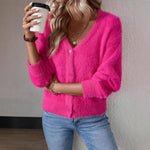 Chelsea | Women's Button Front V Neck Cardigan