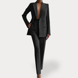 Olivia | Women's Double Breasted Tailored Blazer - Black