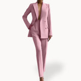 Olivia | Women's Double Breasted Tailored Blazer - Pink